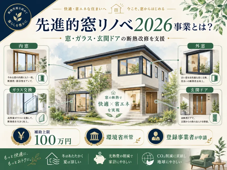 【2026年最新】先進的窓リノベ2026｜内窓vs外窓vsガラス交換の費用対効果