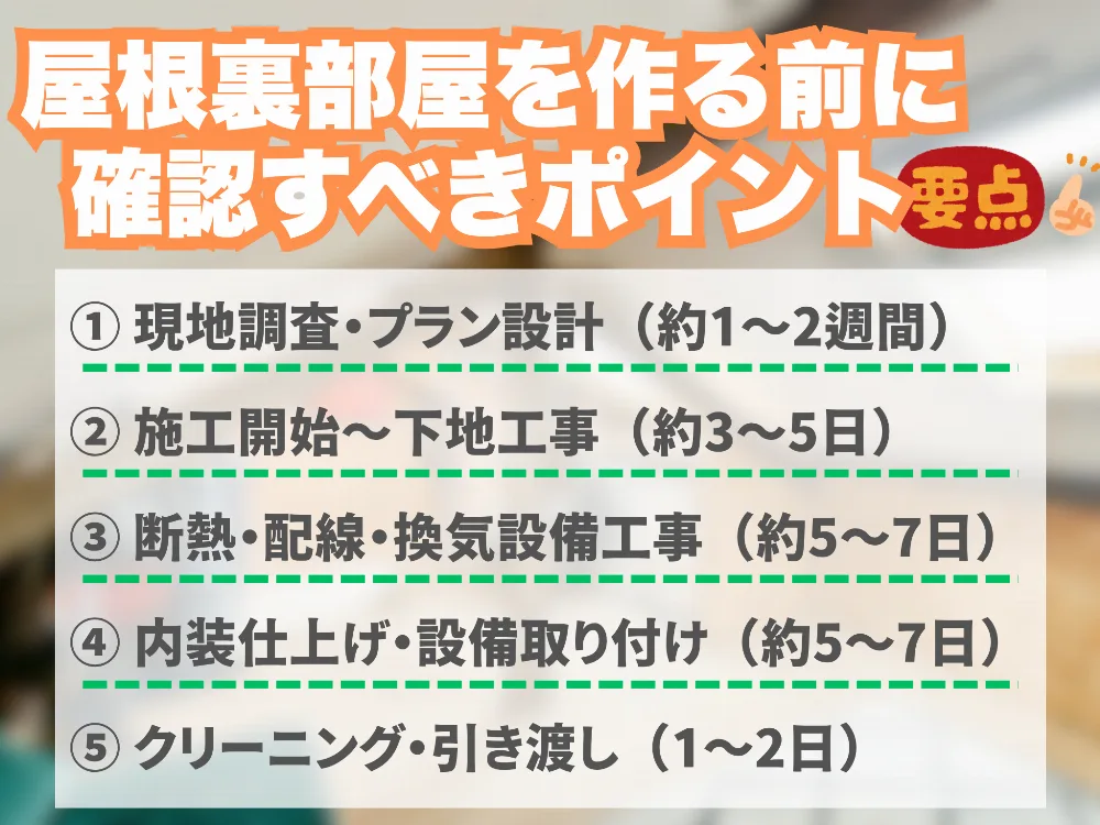 屋根裏部屋づくりでよくある失敗と回避策