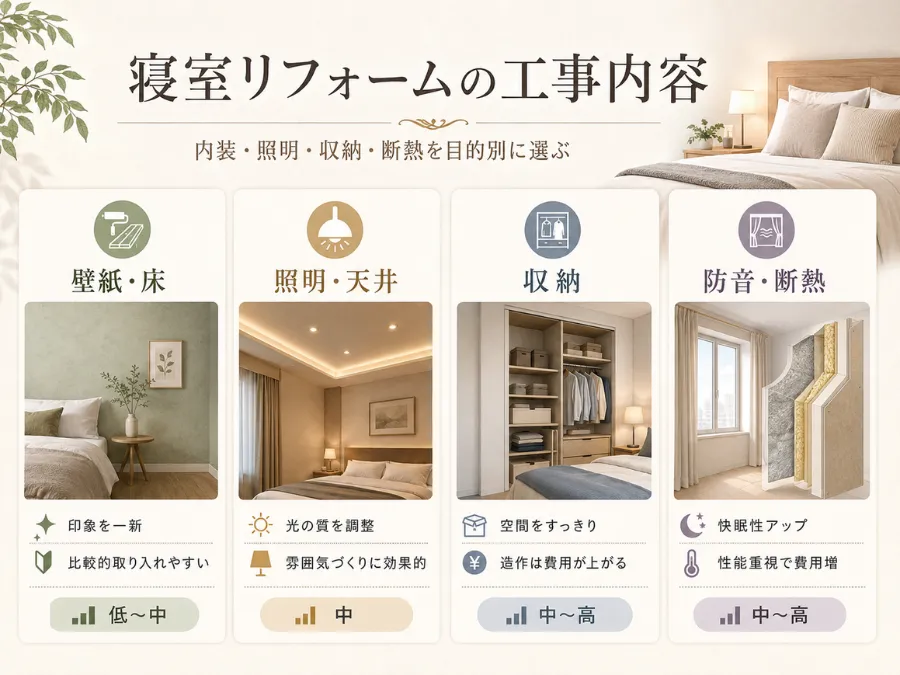 寝室リフォームの工事内容