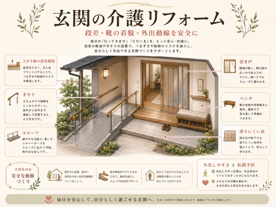 玄関の介護リフォーム