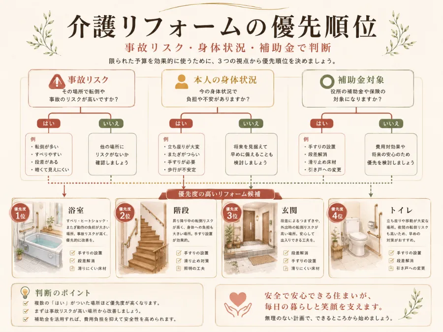 介護リフォームの優先順位