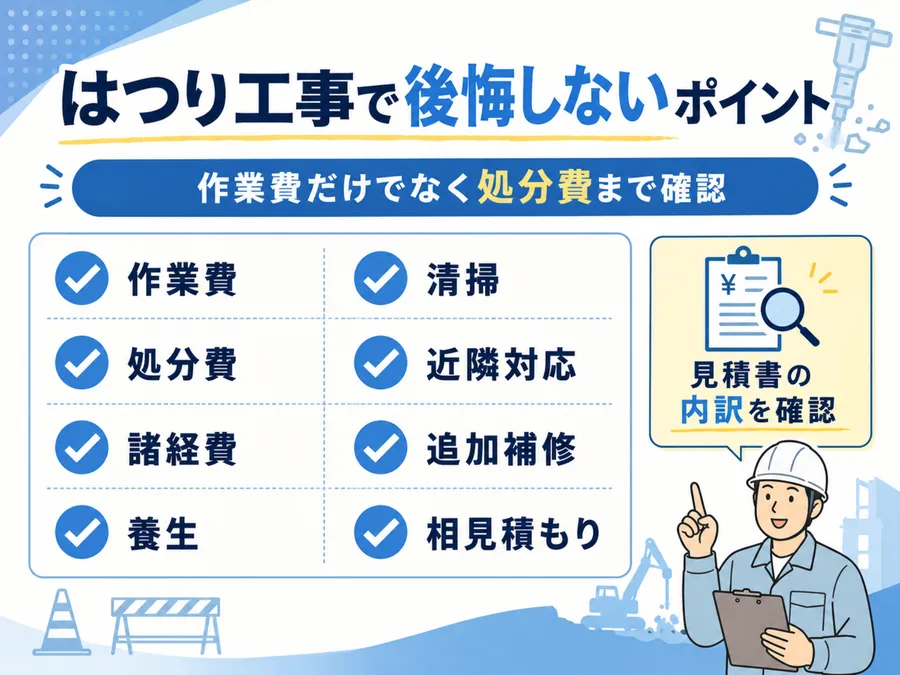 はつり工事で後悔しないポイント