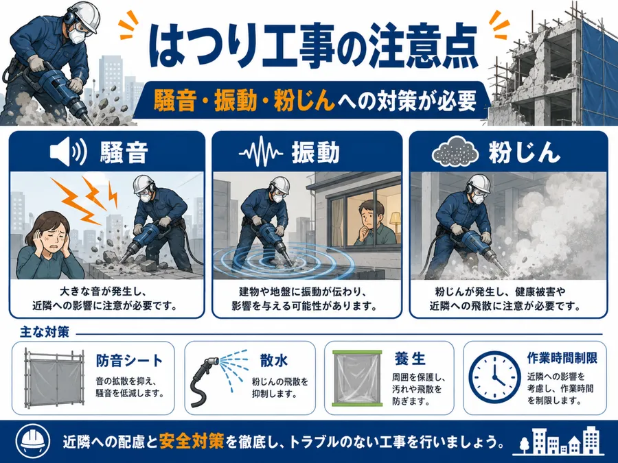 はつり工事の注意点