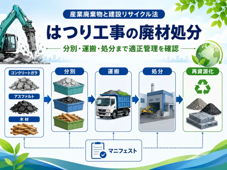 はつり工事の廃材処分
