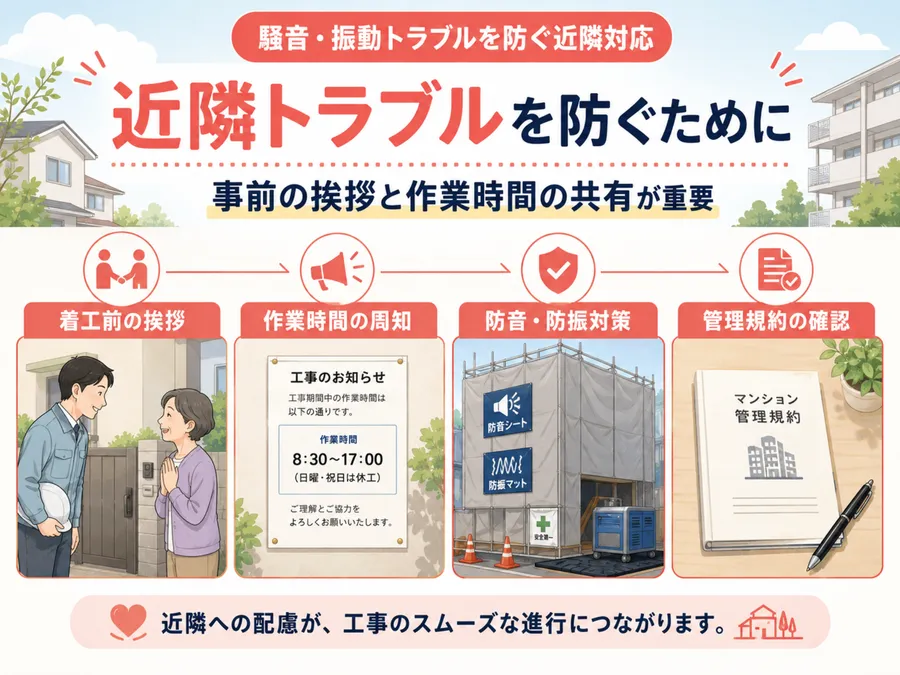 近隣トラブルを防ぐための対応