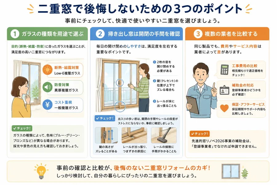 二重窓で後悔しないためのポイント
