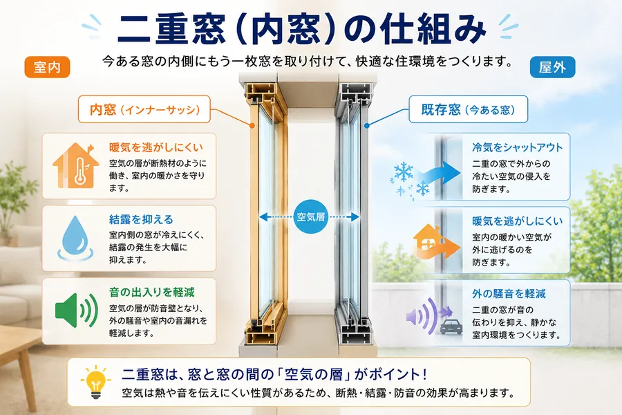 二重窓（内窓）の仕組み