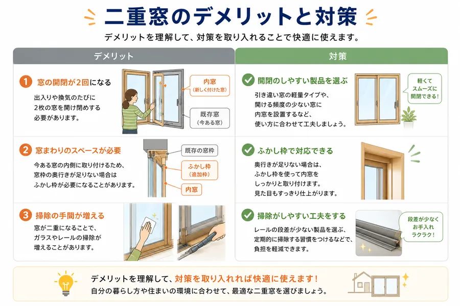 二重窓のデメリットと対策