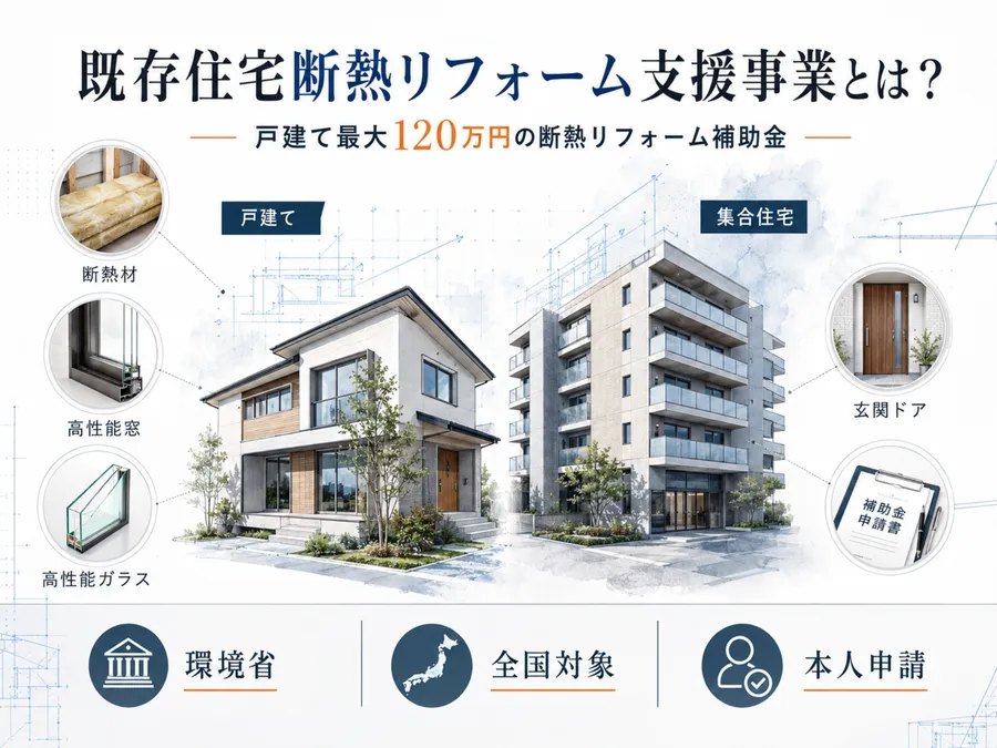 【2026年版】既存住宅断熱リフォーム支援事業（環境省）最大120万円の申請ガイド