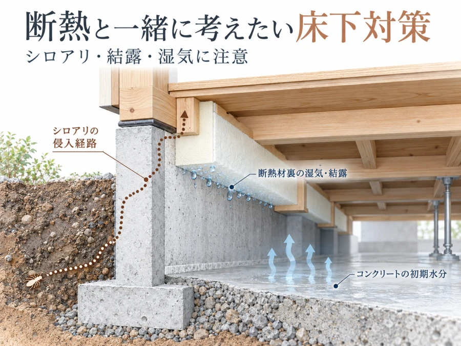 床下断熱と合わせて行うシロアリ・結露・湿気対策