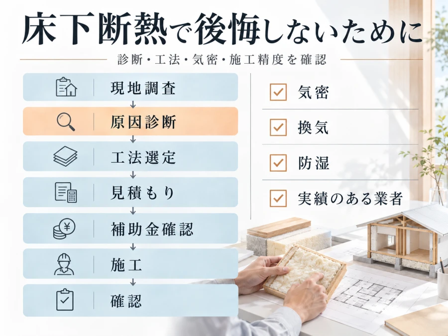 床下断熱で後悔しないための施工と業者選びのポイント
