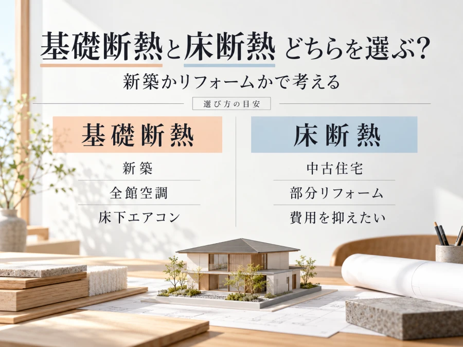 基礎断熱と床断熱の特徴と向いている住まい