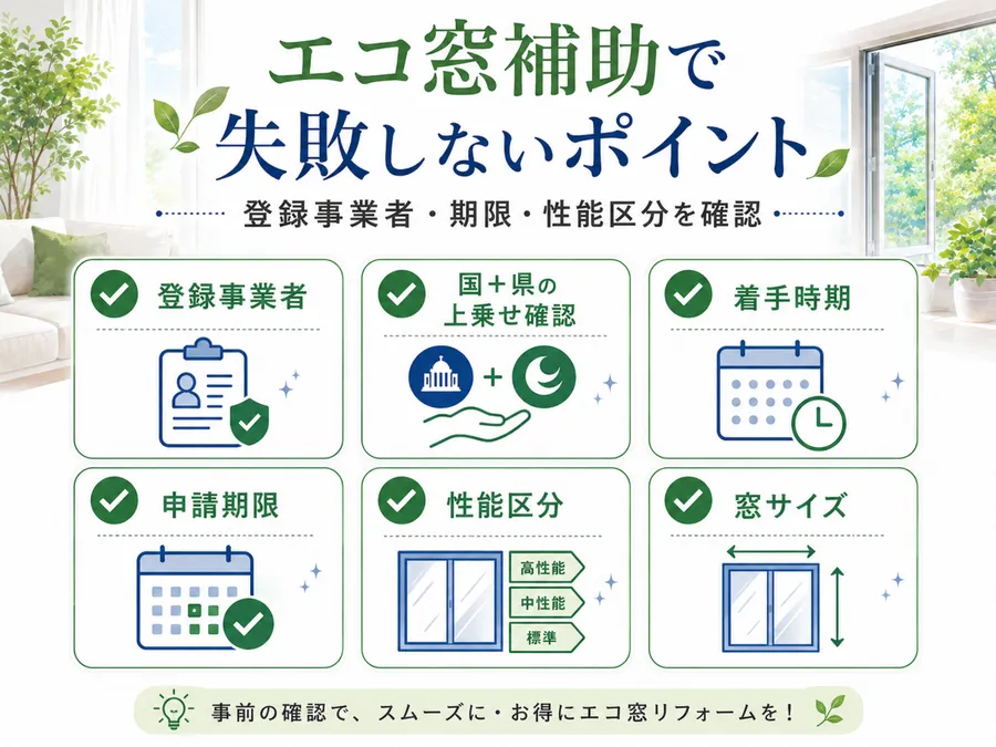 エコ窓補助で失敗しないポイント