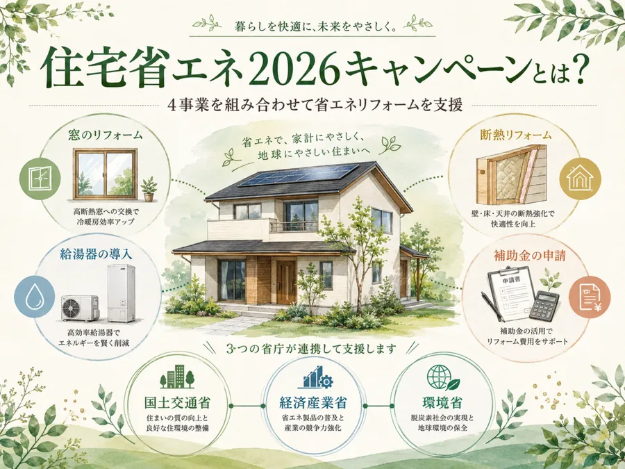【2026年最新】住宅省エネ2026キャンペーン完全ガイド｜4事業の併用ワザ