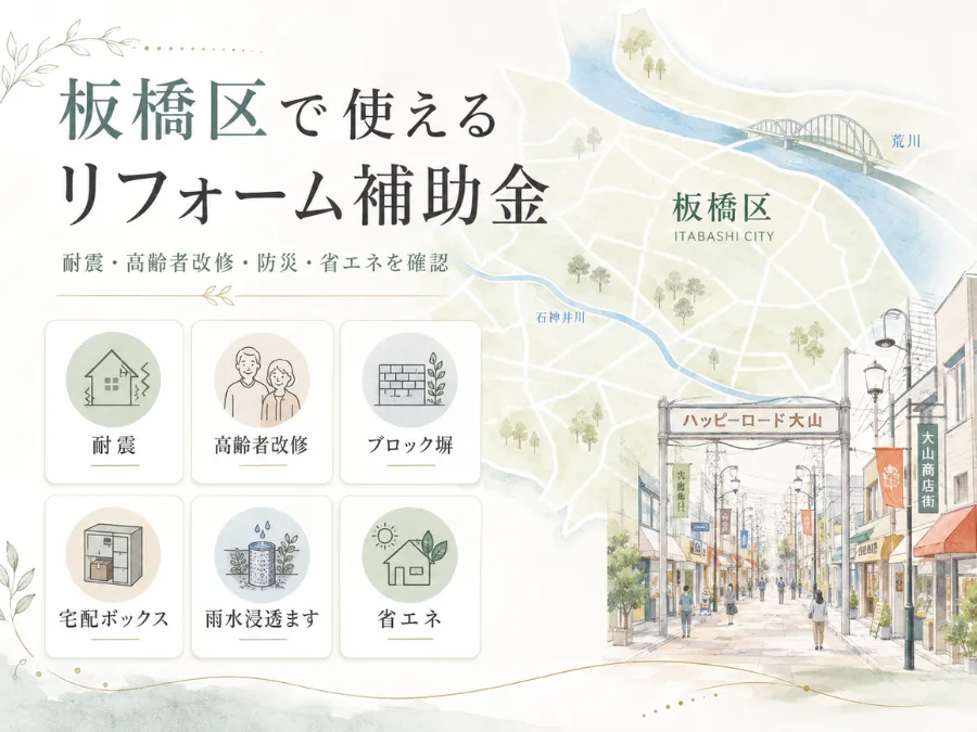 板橋区で使えるリフォーム補助金とは？2026年度の制度・申請方法・相談窓口を解説