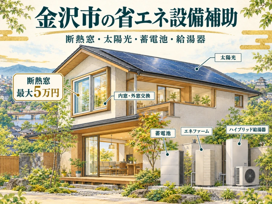 金沢市の省エネ設備補助と断熱窓の最大5万円補助