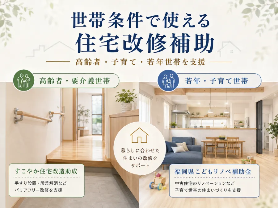 高齢者・子育て・若年世帯向け住宅改修支援