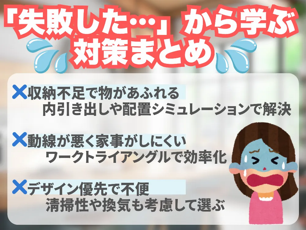 キッチンリフォームの失敗例から学ぶべきこと