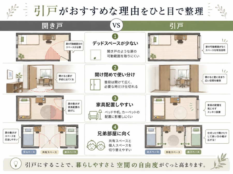 子供部屋に引戸がおすすめな理由