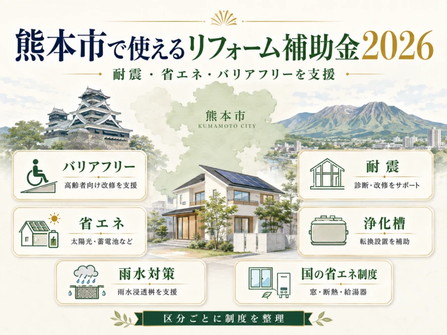 熊本市で使えるリフォーム補助金2026