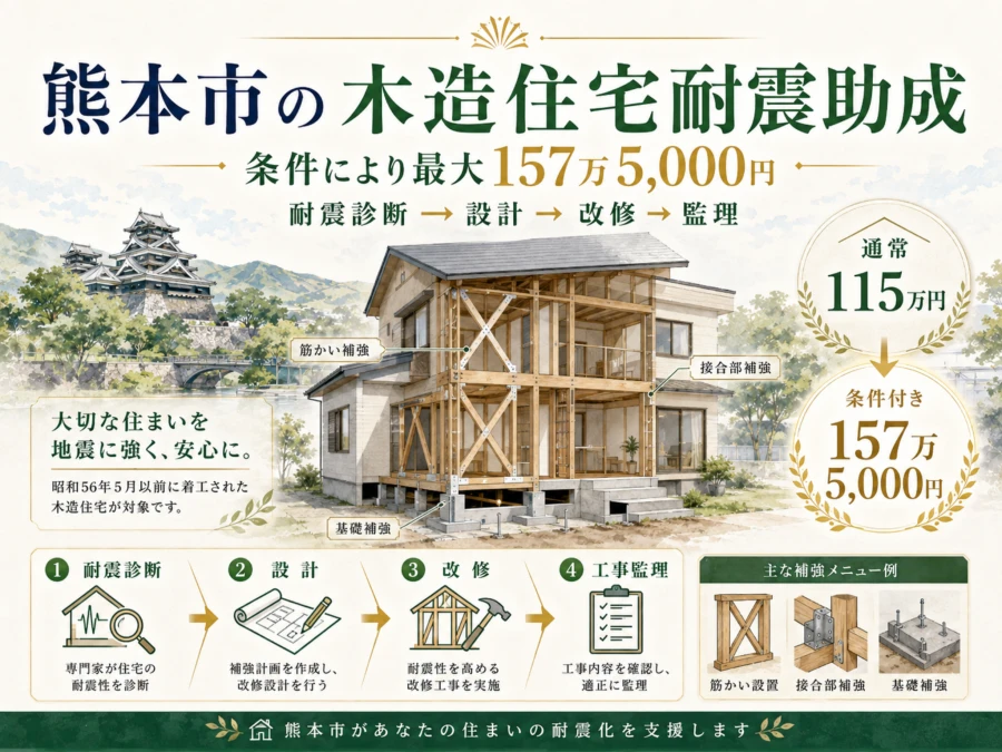 熊本市の木造住宅耐震助成