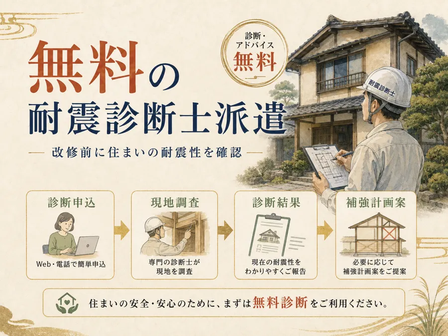 無料で受けられる耐震診断士派遣