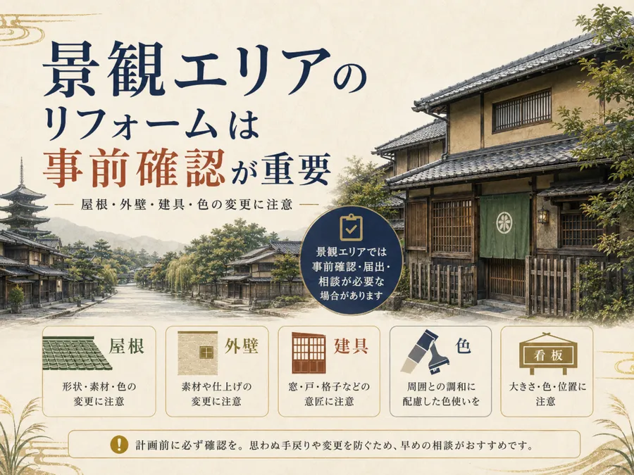 京都市の景観エリアで必要なリフォーム手続きと注意点