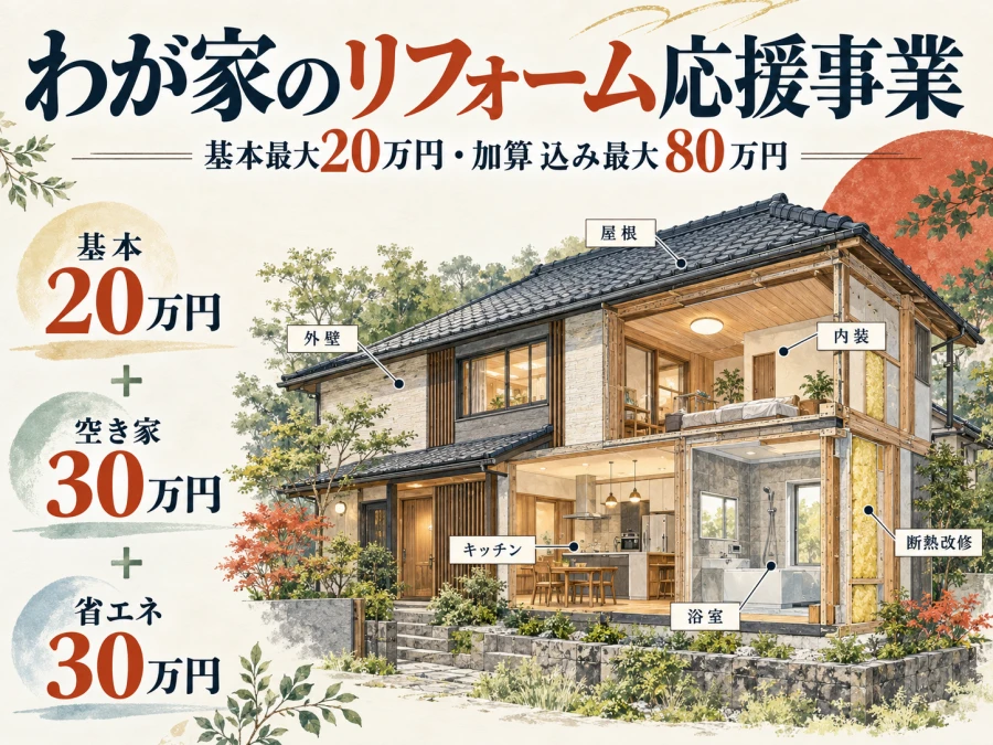 わが家のリフォーム応援事業の基本補助と加算
