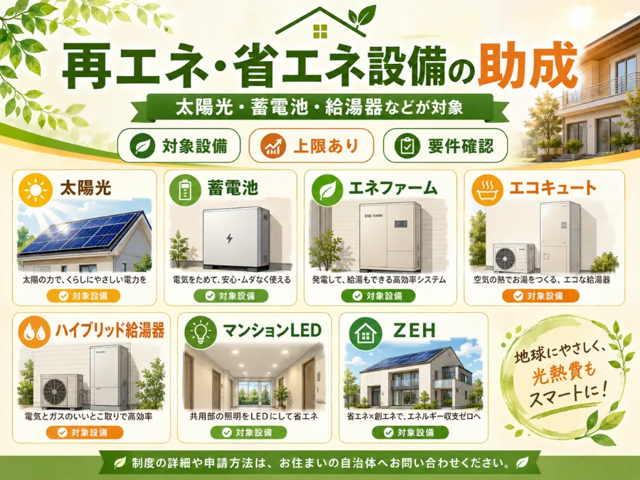 再エネ・省エネ設備の助成
