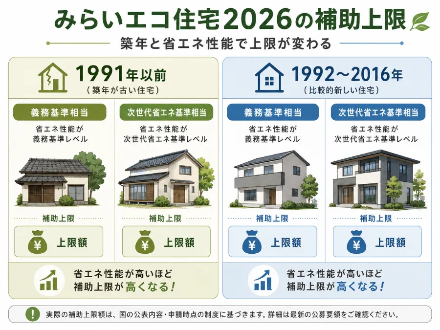 みらいエコ住宅2026の補助上限
