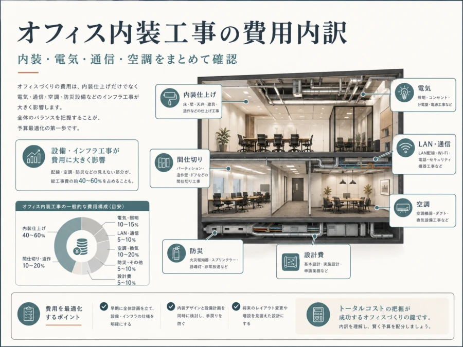 オフィス内装工事の費用内訳