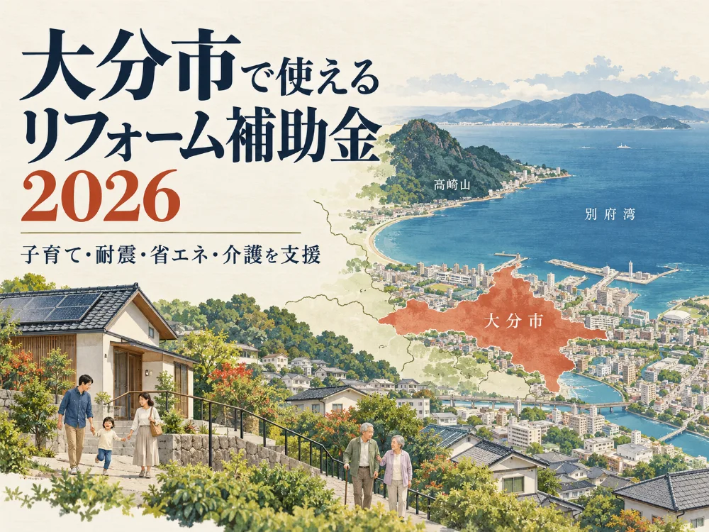 2026年度に大分市で利用できるリフォーム補助金一覧