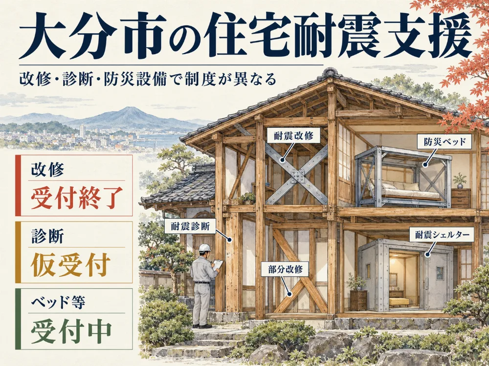 大分市の木造住宅耐震診断・耐震改修補助