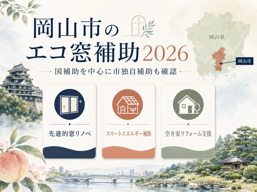 【2026年版】岡山市のリフォーム補助金｜エコ窓補助の活用術
