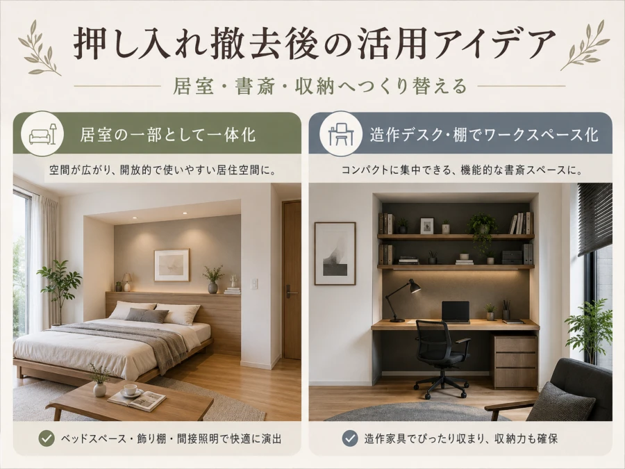 押し入れ撤去後の活用アイデア