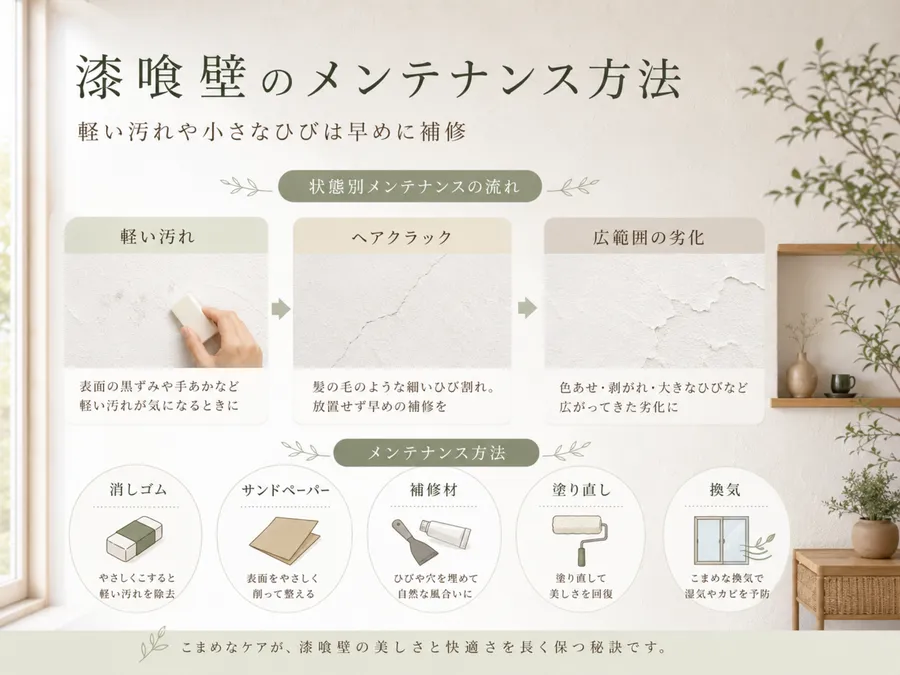 漆喰壁のメンテナンス方法