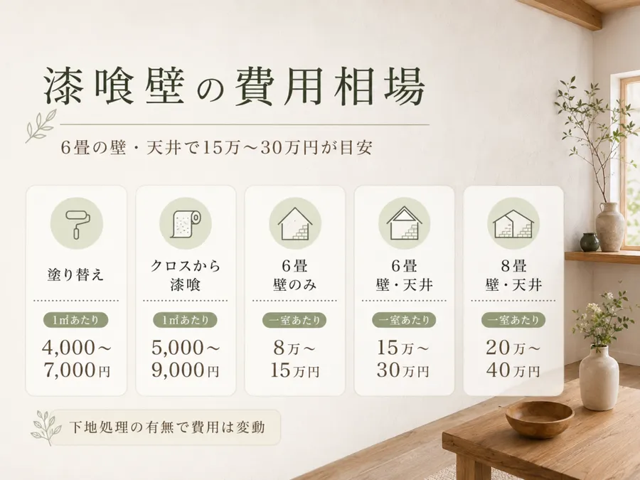 漆喰壁の費用相場