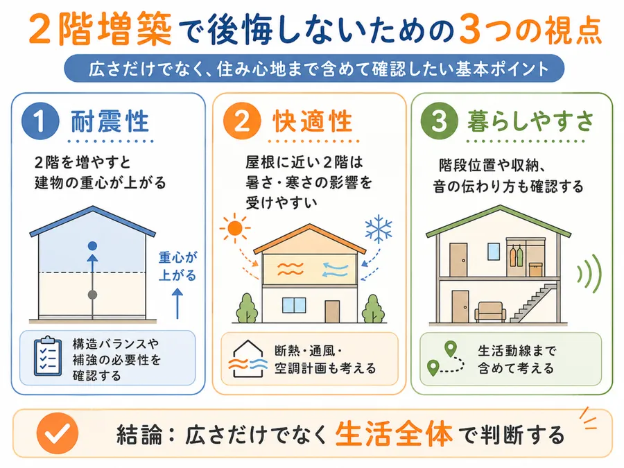 2階増築で後悔しないために知っておくべき視点
