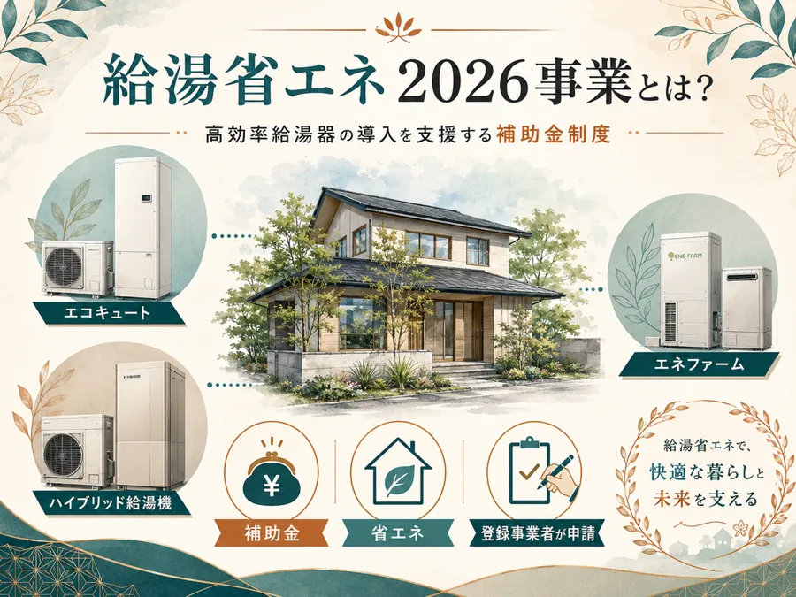【2026年最新】給湯省エネ2026｜エコキュート・エネファーム補助金シミュレーション